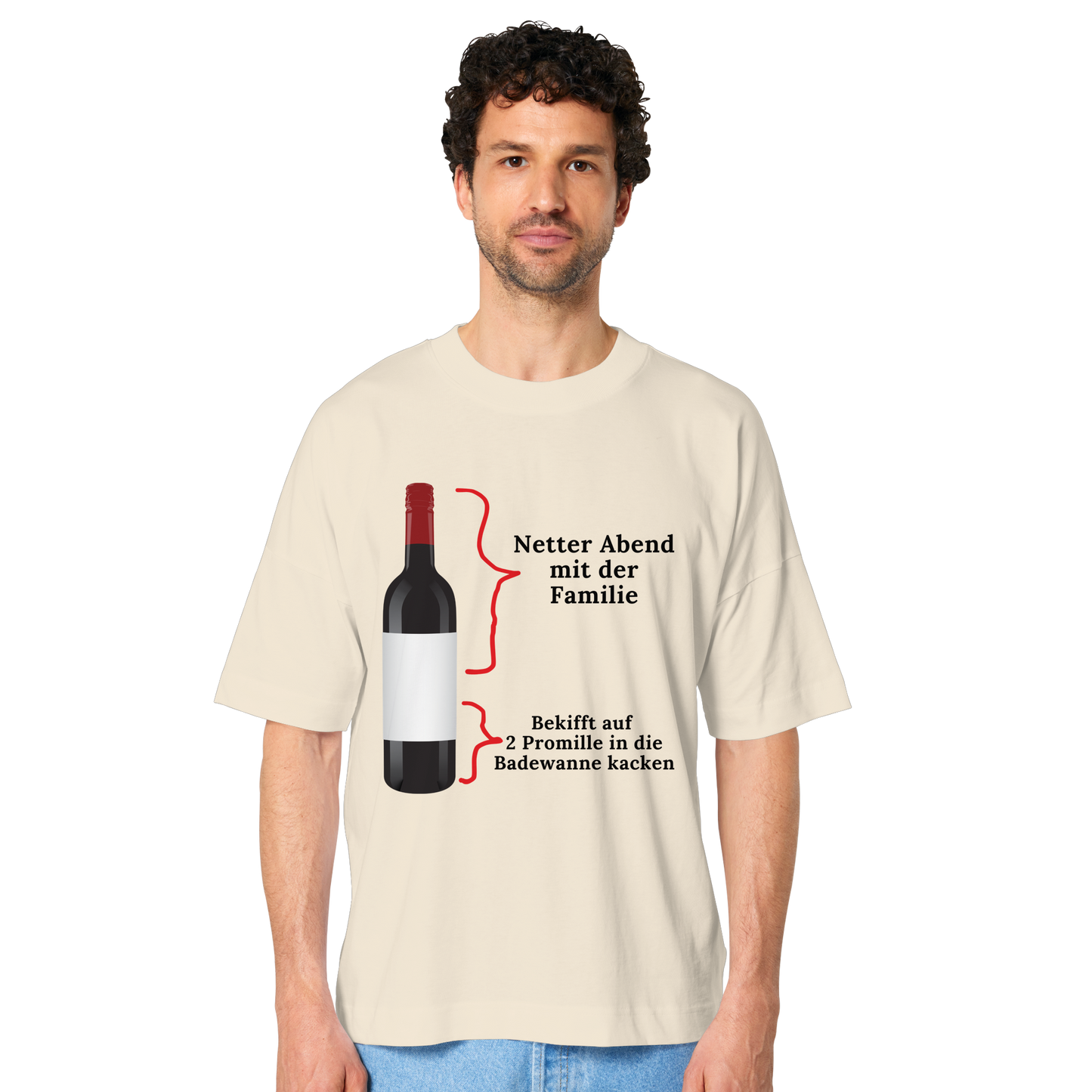 Wein Flasche (Badewanne kacken)! T-Shirt