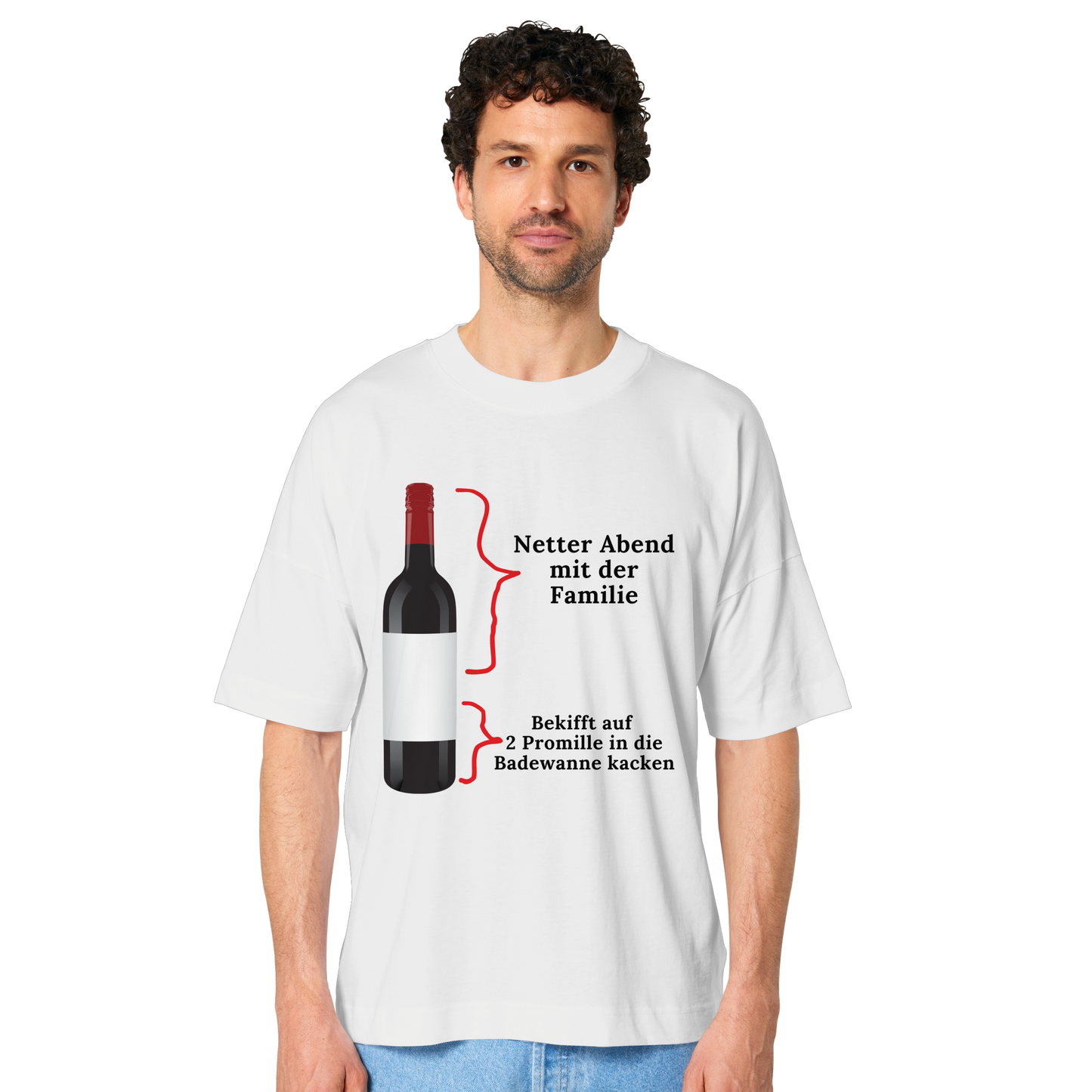 Wein Flasche (Badewanne kacken)! T-Shirt